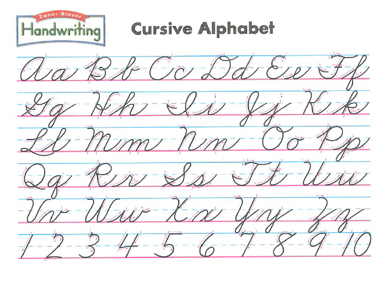 Handwriting - Mrs. Redding